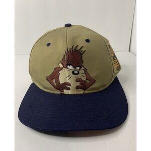 Vintage TAZ Hat Snapback Tazmanian Devil Bad Hair Looney Toons